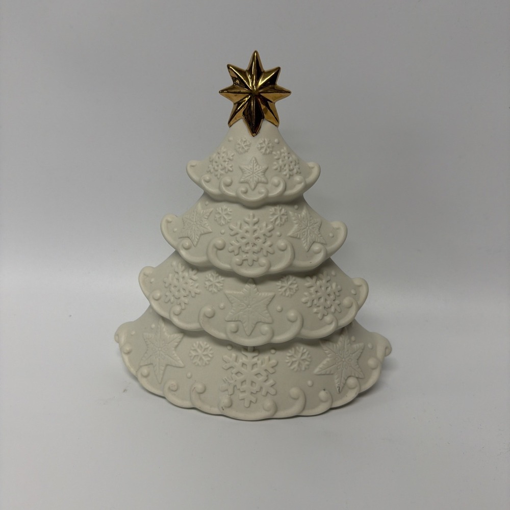 Christmas Tree /IVORY AND GOLD PORCELAIN